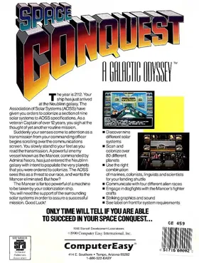 Space Conquest - A Galactic Odyssey box cover back